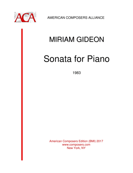 [Gideon] Sonata for Piano