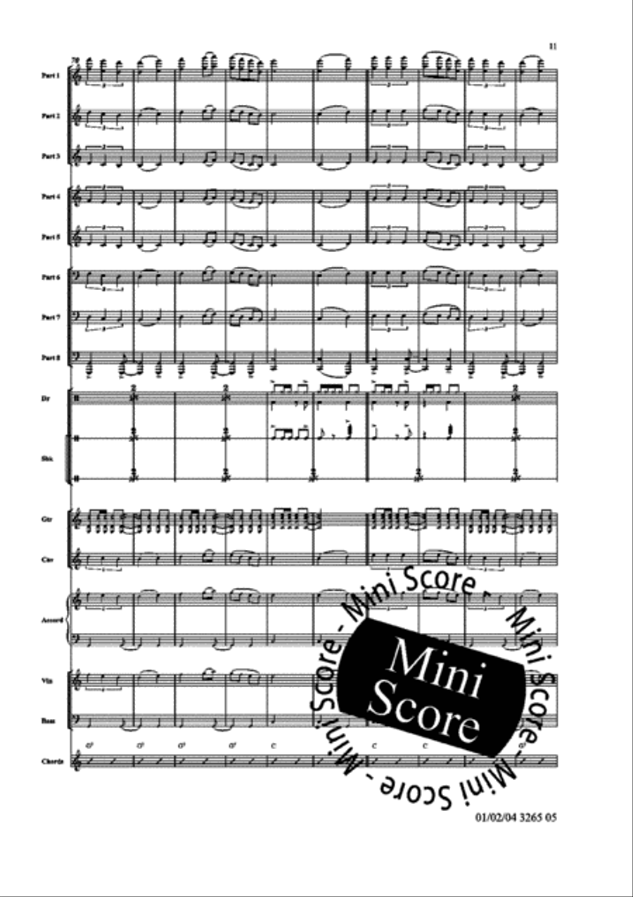 Traditional Portugese Folk Tunes Concert Band scores gallery preview page 17