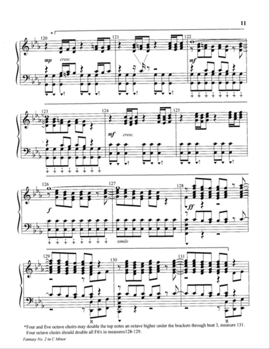 Fantasy No. 2 in C Minor 5-Octaves scores gallery preview page 22