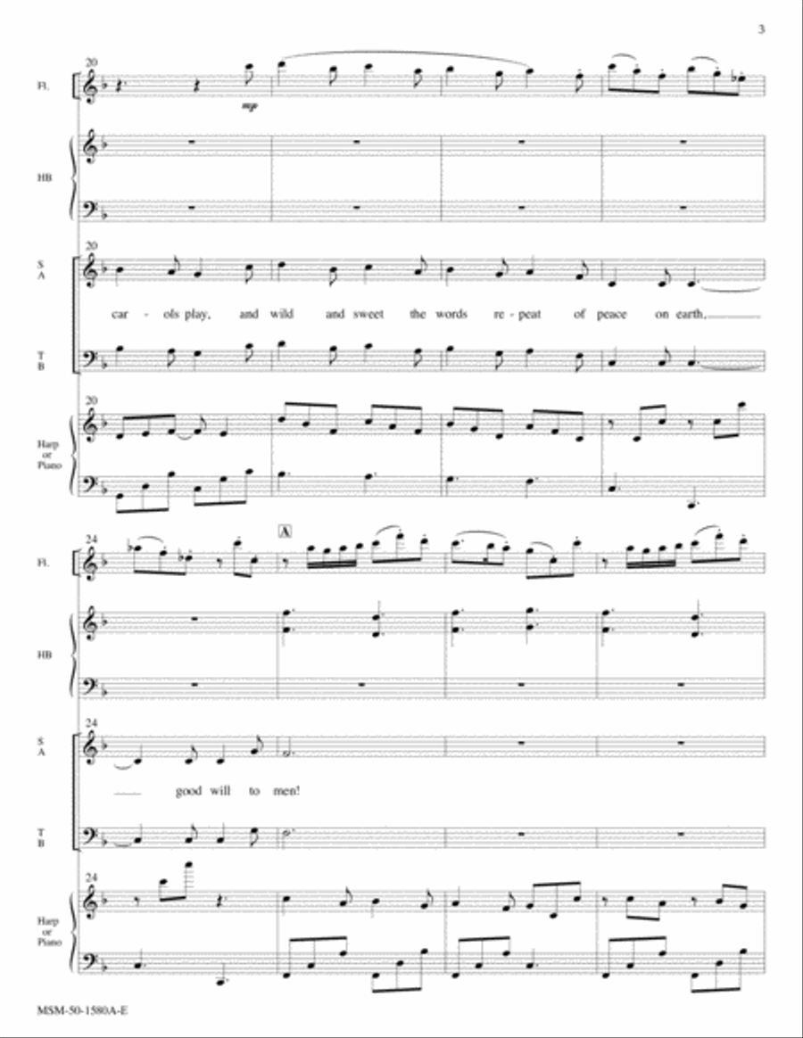 I Heard the Bells on Christmas Day Choir scores gallery preview page 3