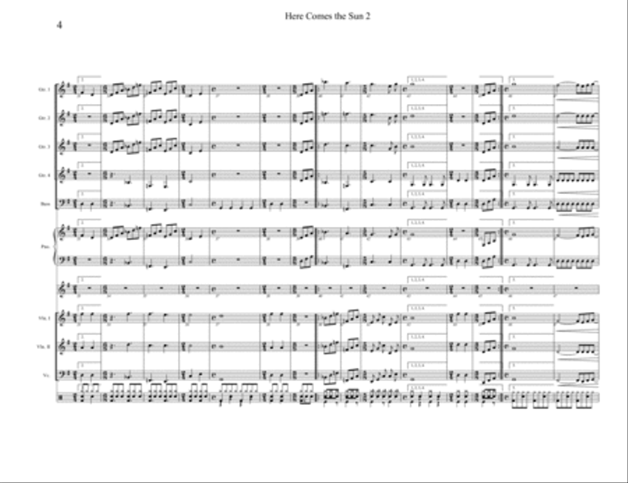 Here Comes The Sun Guitar scores gallery preview page 4