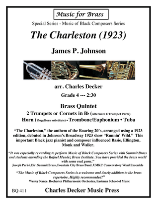 Book cover for The Charleston (1923) for Brass Quintet
