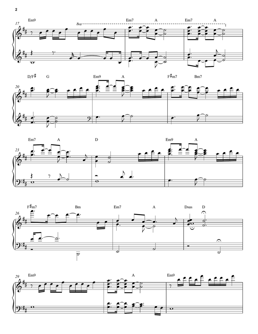 Never Gonna Give You Up Piano Solo scores gallery preview page 2