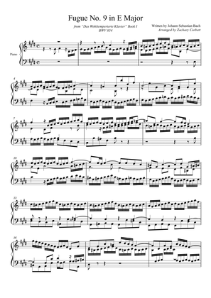 Fugue No. 9 BWV 854 in E Major