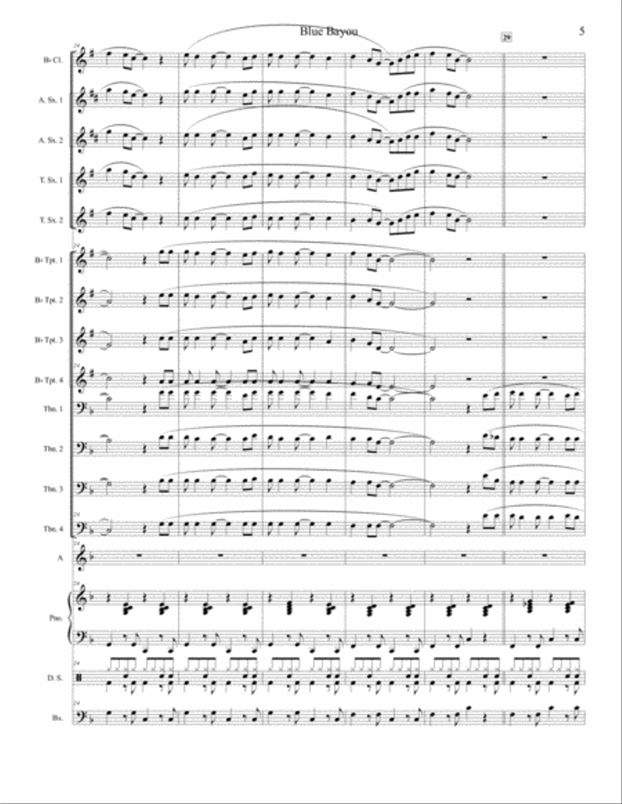 Blue Bayou Jazz Ensemble scores gallery preview page 5