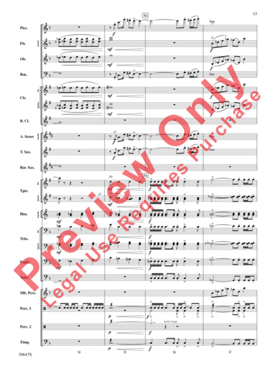 Oak Island Odyssey Concert Band scores gallery preview page 14