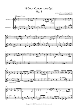 Gallay - 12 Duos Concertans Op. 1 No. 8 'Allegro' (for Horn Duet)