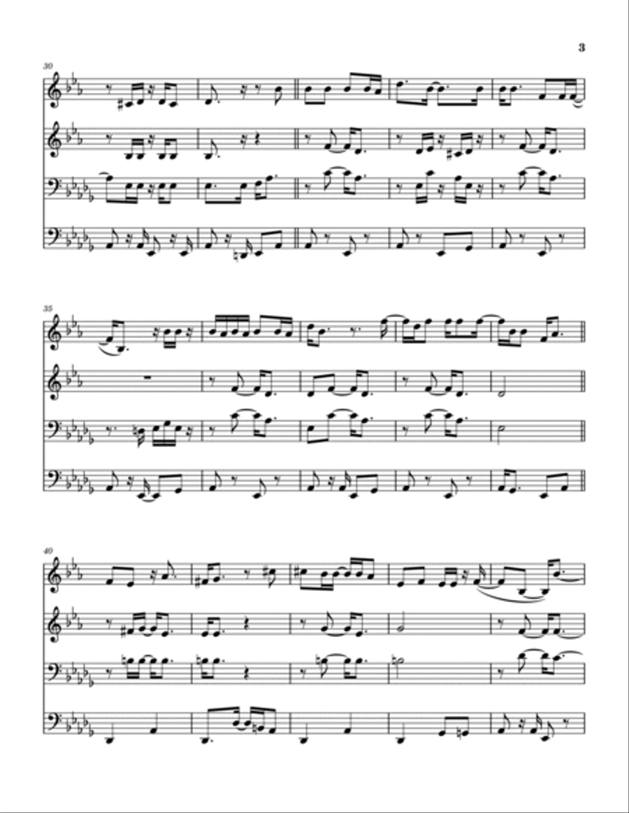 Workin' Man Blues Brass Quartet scores gallery preview page 4