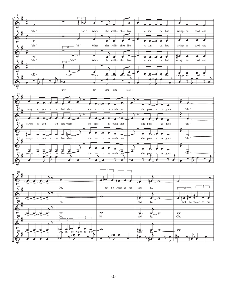 The Girl From Ipanema (Garota De Ipanema) The Girl From Ipanema (Garota De Ipanema) SA scores gallery preview page 2