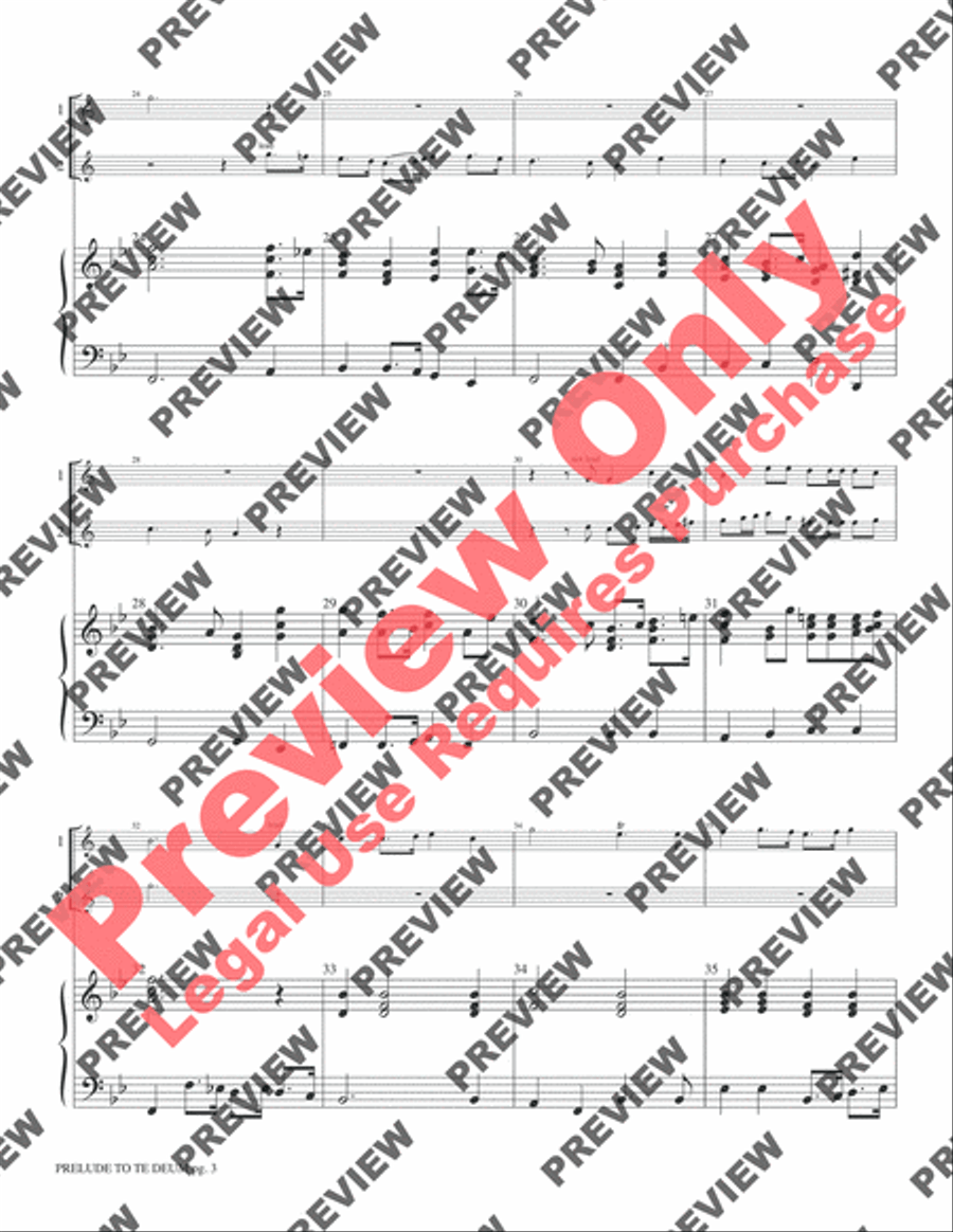 Prelude to Te Deum Trumpet Duet scores gallery preview page 5