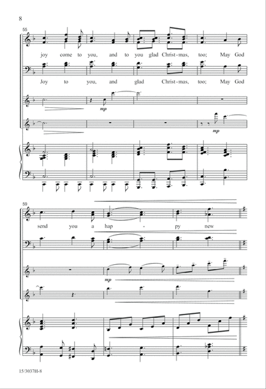 Here We Come A-Caroling Here We Come A-Caroling 4-Part scores gallery preview page 8