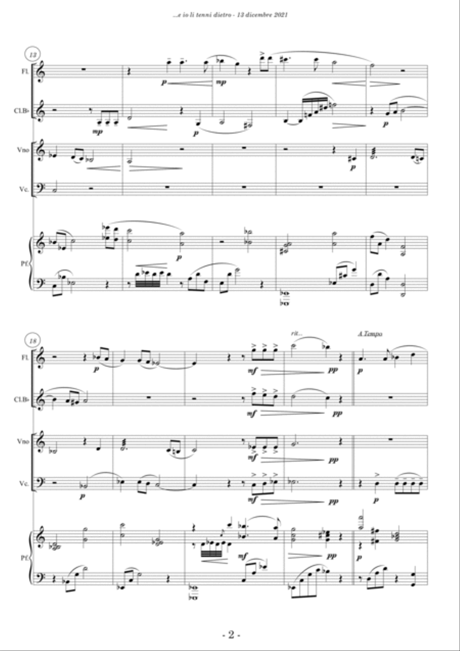 Paola Magnanini: ...E IO LI TENNI DIETRO. (ES-22-064) - Score Only Score scores gallery preview page 6