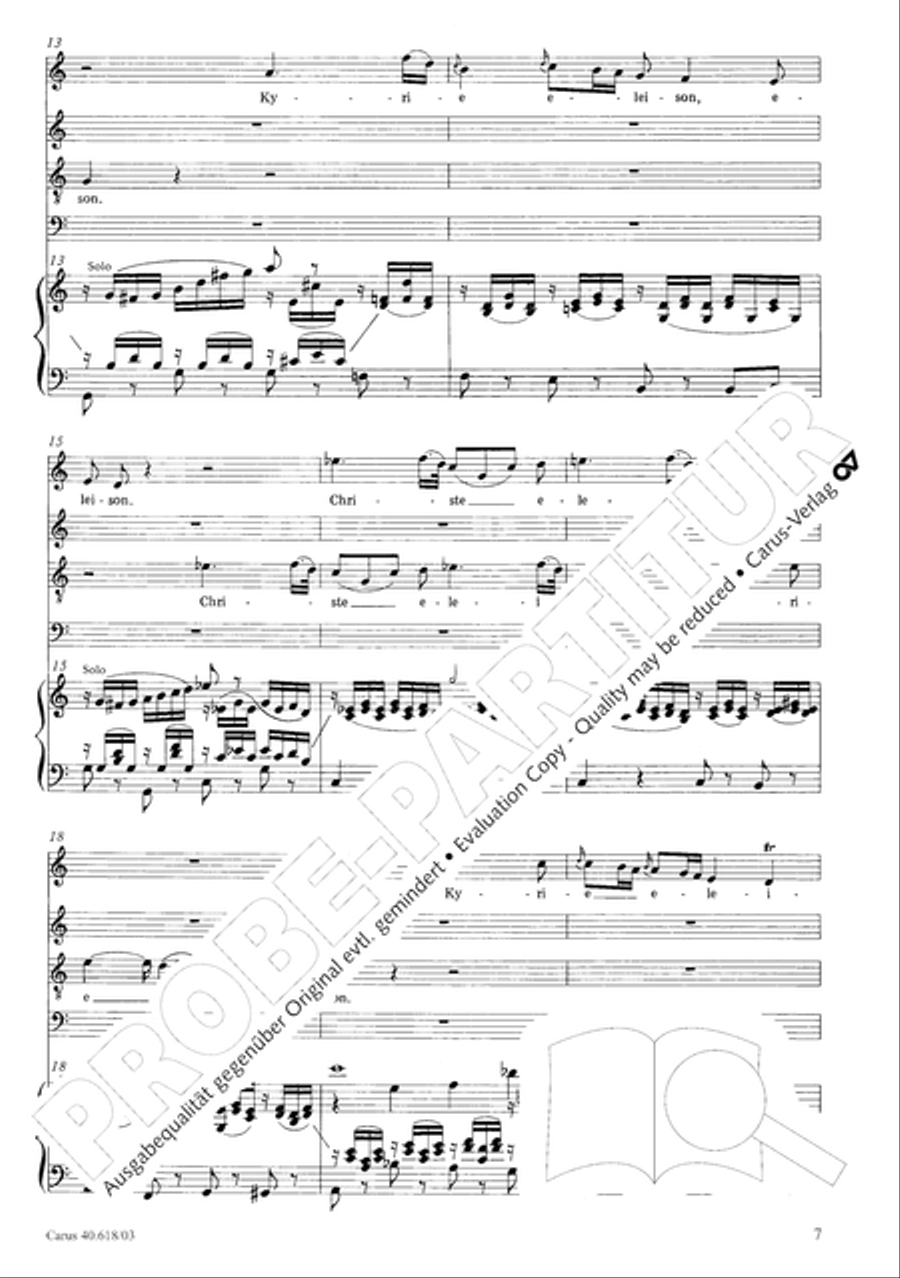 Mass in C (Missa in C) 4-Part scores gallery preview page 8
