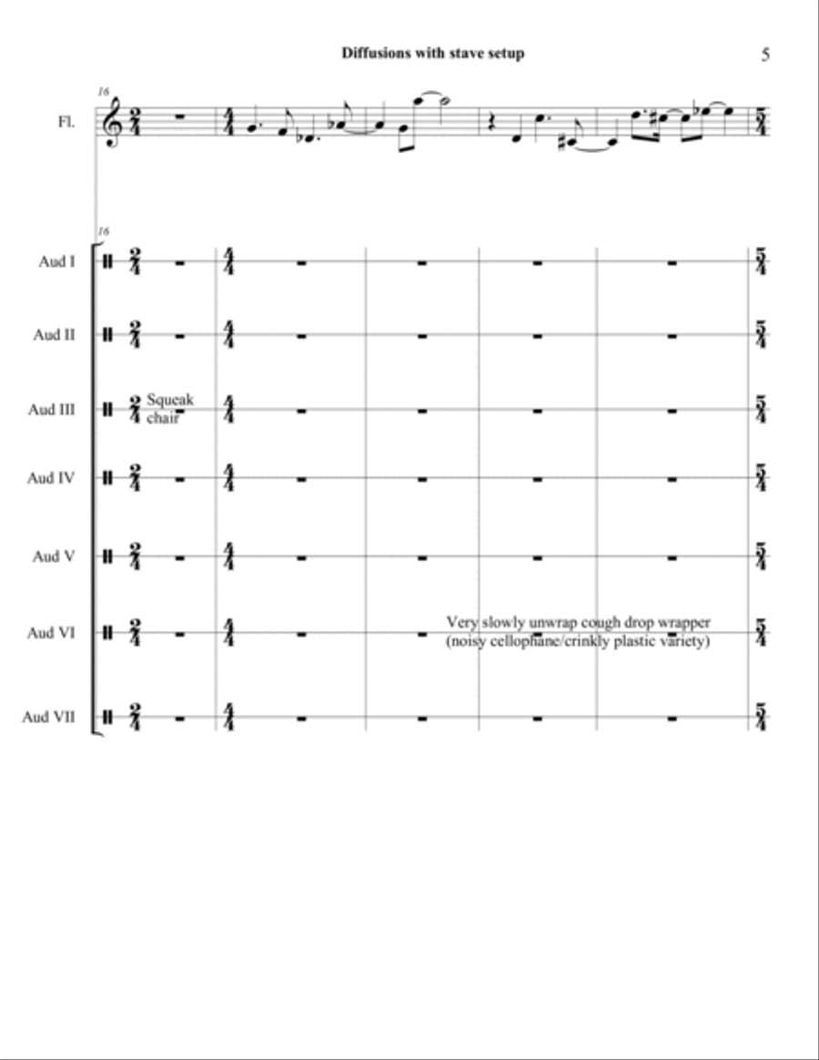 Diffusions for Flute (1978) Flute Solo scores gallery preview page 5