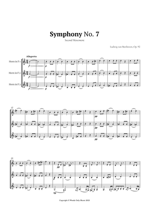 Symphony No. 7 by Beethoven for French Horn Trio