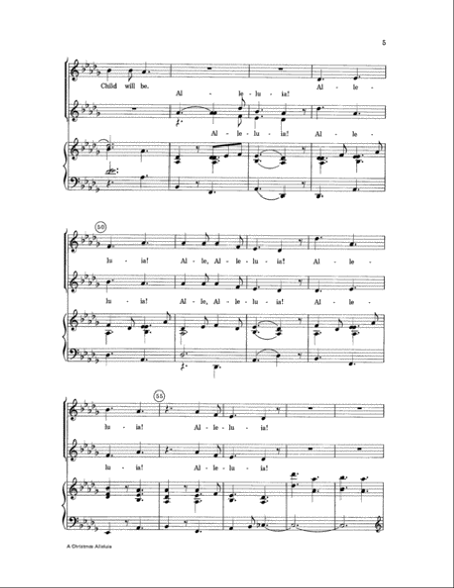 A Christmas Alleluia 2-Part scores gallery preview page 5