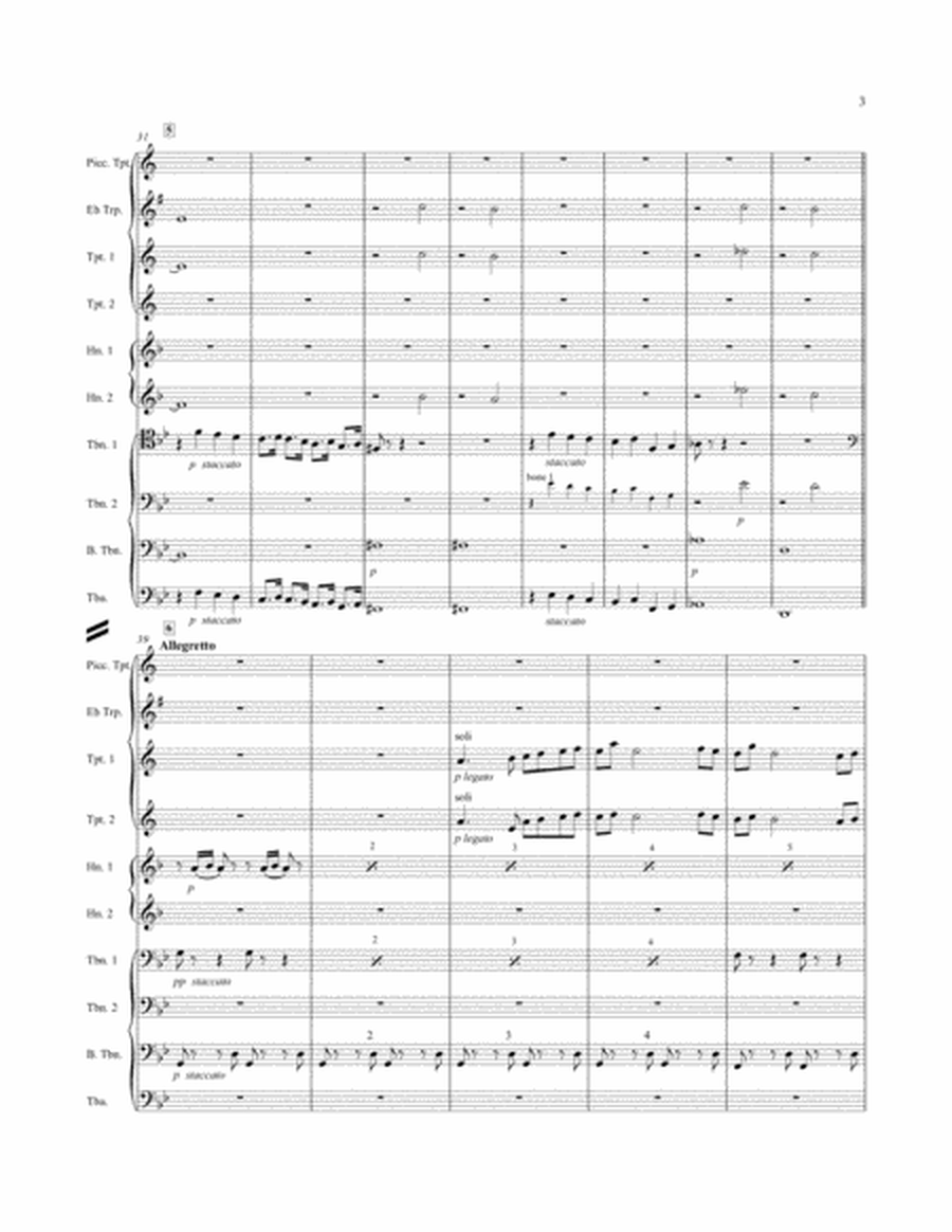 Concertino, Opus 94 for 10-part Brass Ensemble