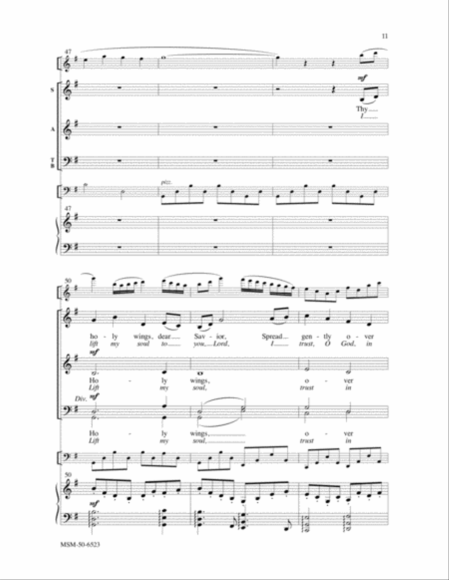Thy Holy Wings 4-Part scores gallery preview page 5