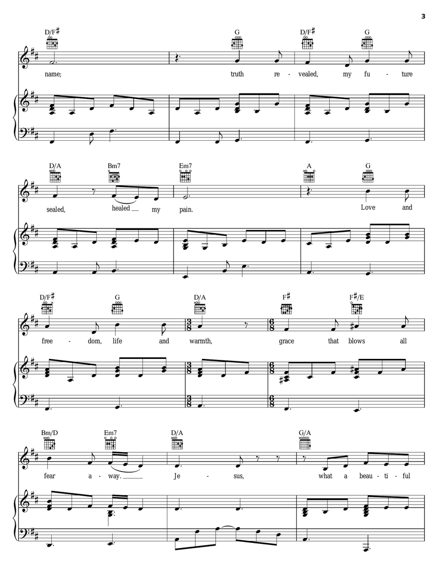 Jesus, What A Beautiful Name Acoustic Guitar scores gallery preview page 3
