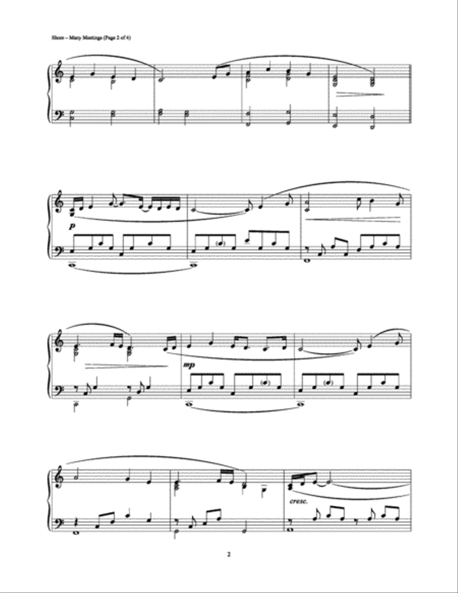 Many Meetings Piano Solo scores gallery preview page 2
