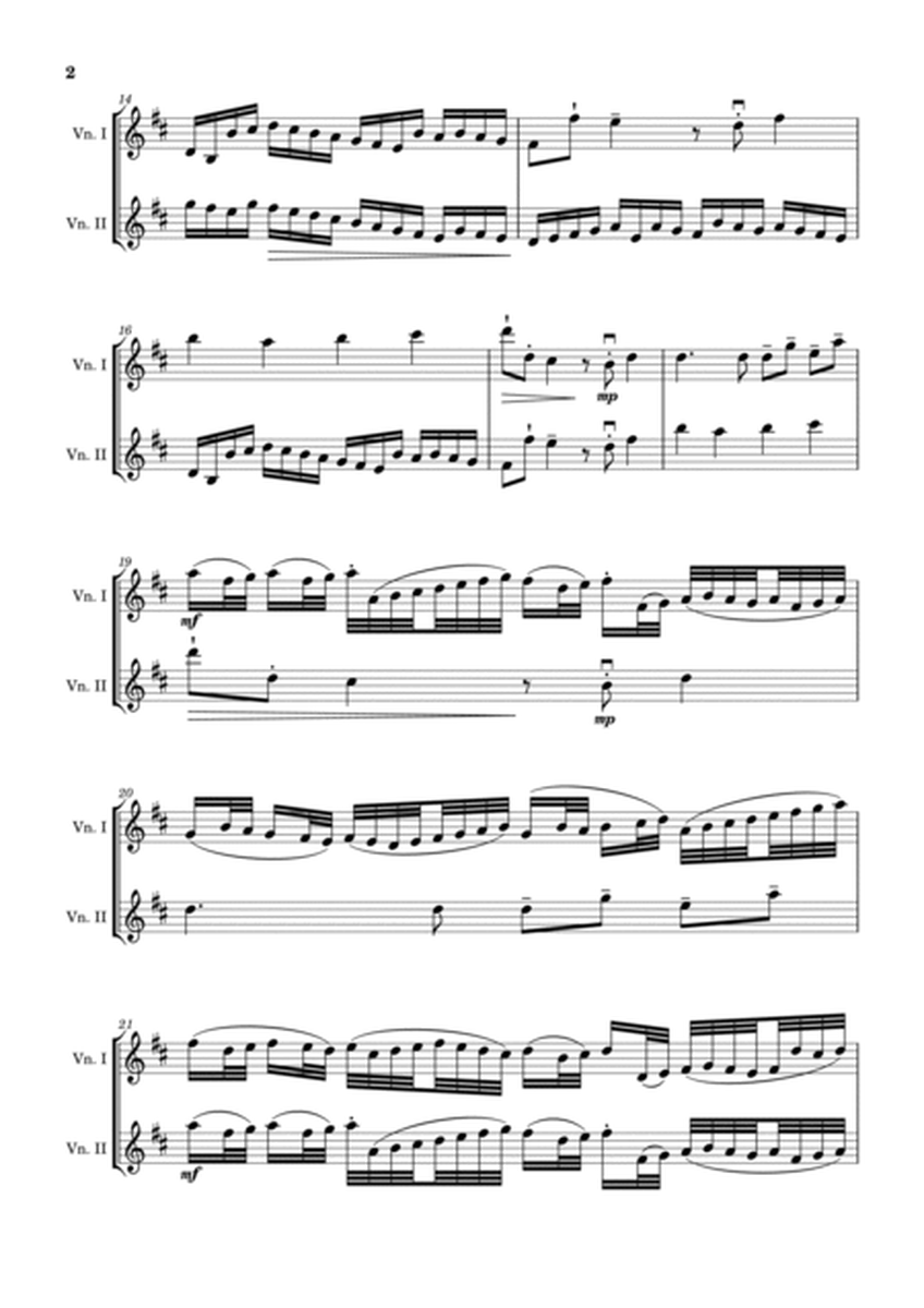 Johann Pachelbel - Canon in D Major, P.37; T.337. Arrangement for Violin Duet. Score and Parts. image number null