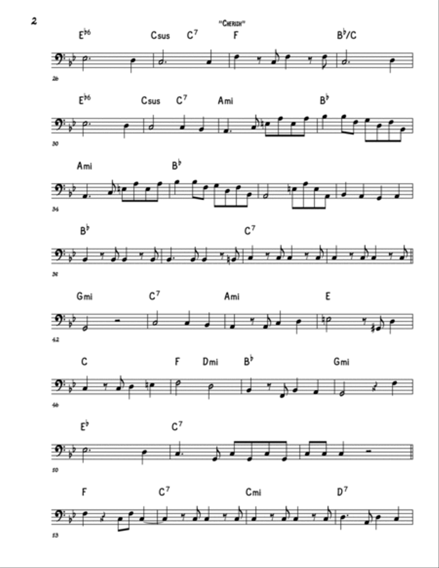 Cherish Bass Guitar scores gallery preview page 2