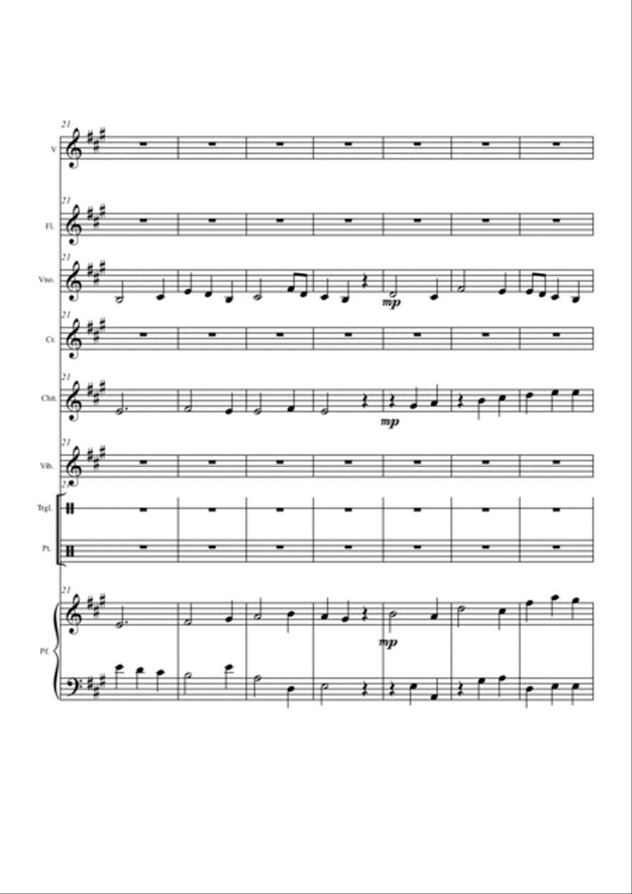 Land der Berge, Land der Strome (Austrian anthem) Unison Choir scores gallery preview page 4