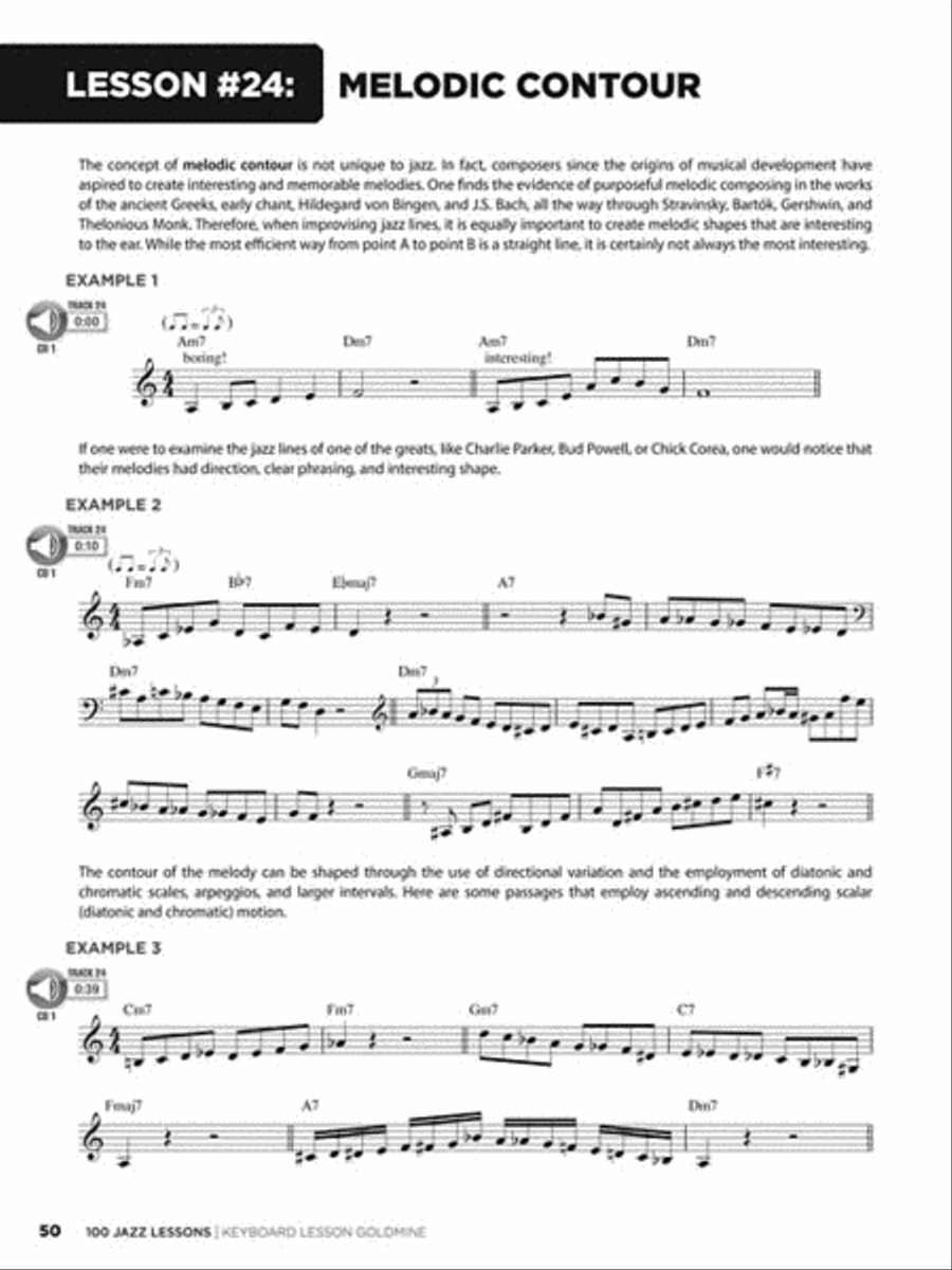 100 Jazz Lessons Piano Method scores gallery preview page 3