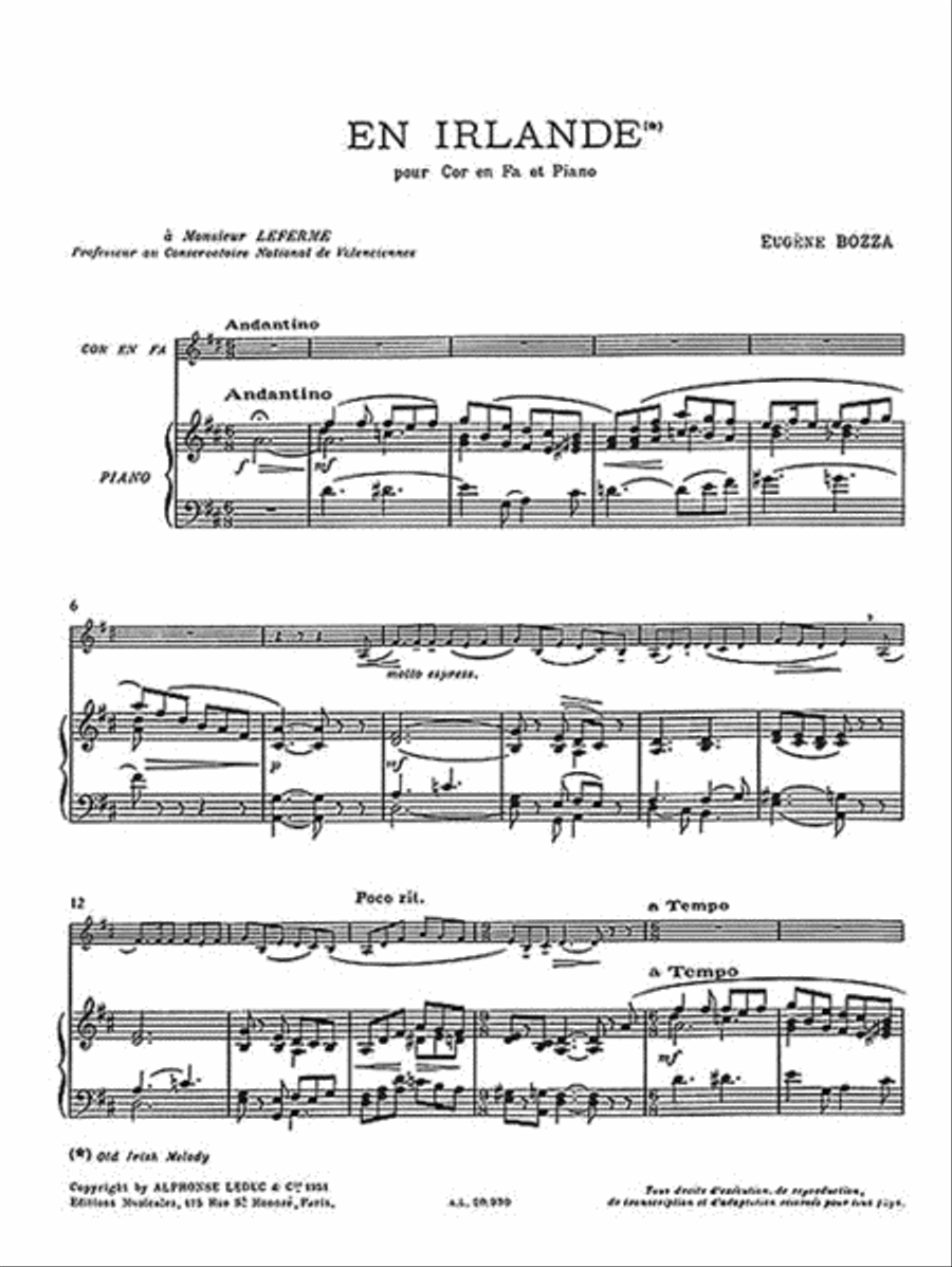 En Irlande En Irlande Horn scores gallery preview page 2