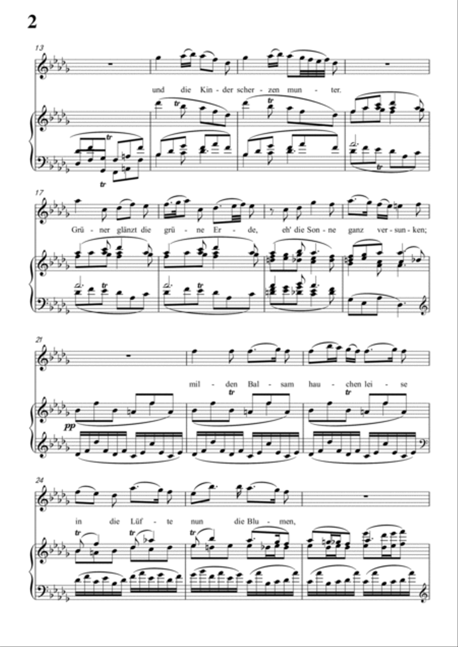 Schubert-Abendröth in bD for Vocal and Piano Voice scores gallery preview page 3