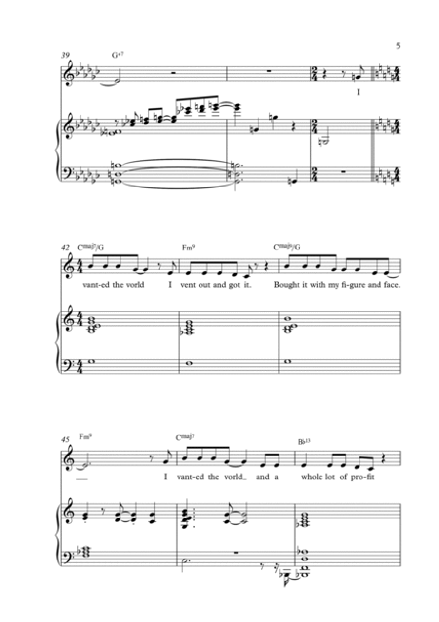 I WANTED THE WORLD Voice scores gallery preview page 5