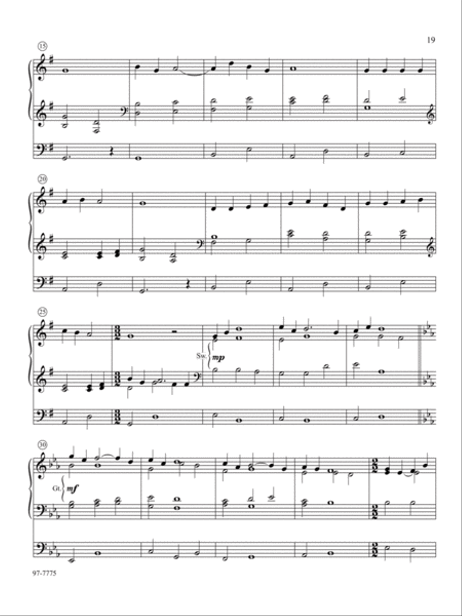 Five Preludes of Praise, Set 10 Organ scores gallery preview page 9
