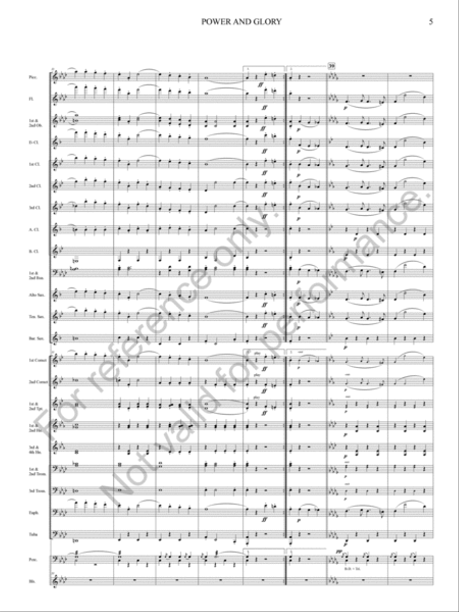 Power And Glory Power And Glory Concert Band scores gallery preview page 15