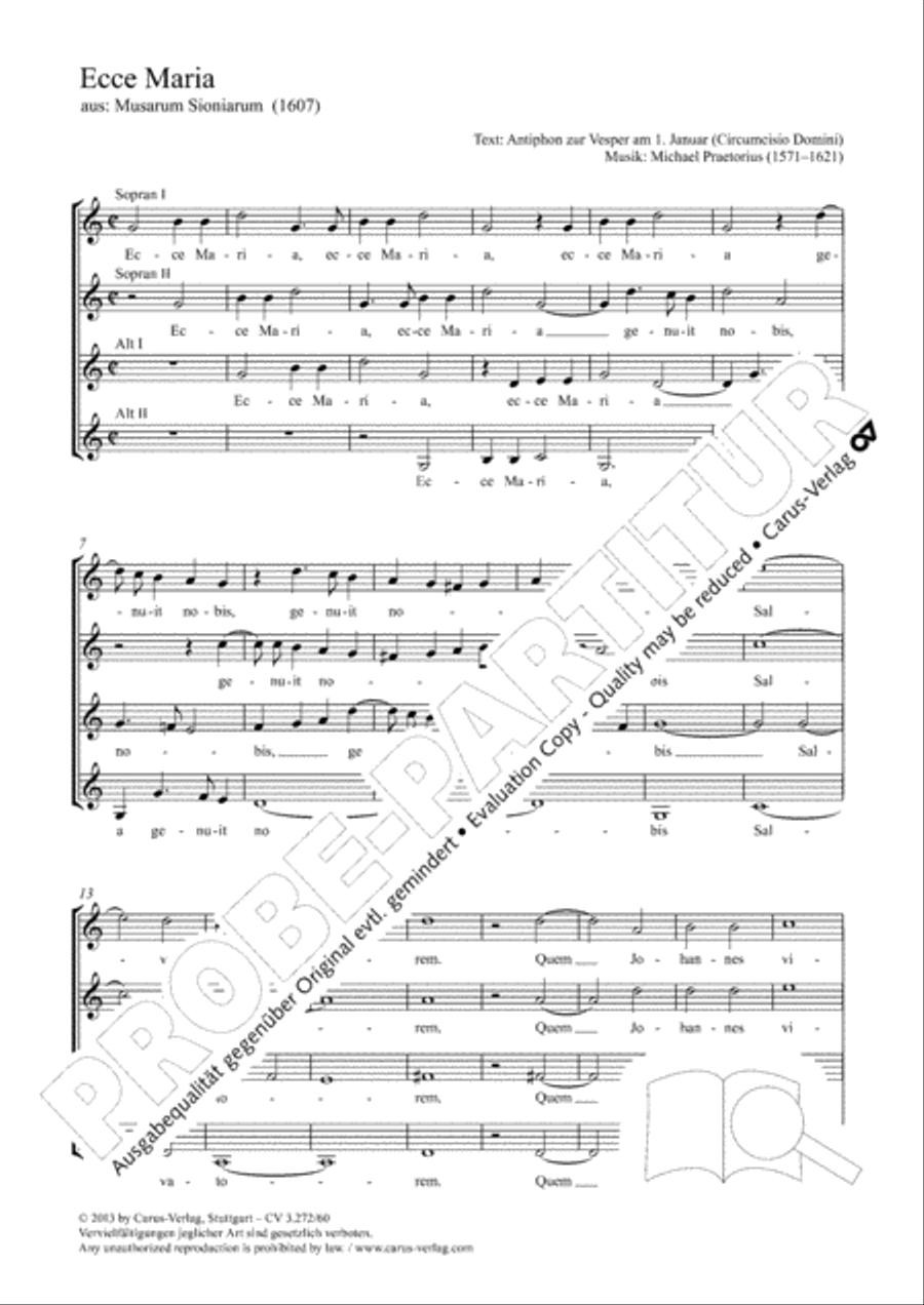 Ecce Maria Ecce Maria SSAA scores gallery preview page 2