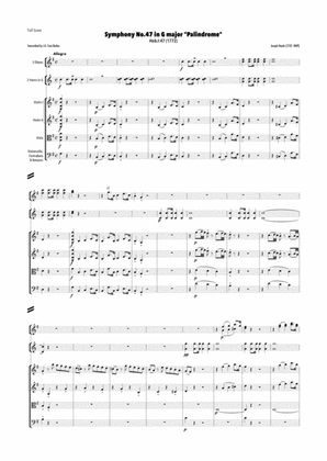 Haydn - Symphony No.47 in G major, Hob.I:47 "Palindrome"