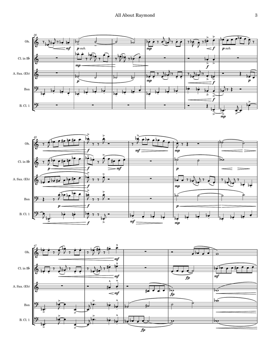 All About Raymond Woodwind Ensemble scores gallery preview page 4