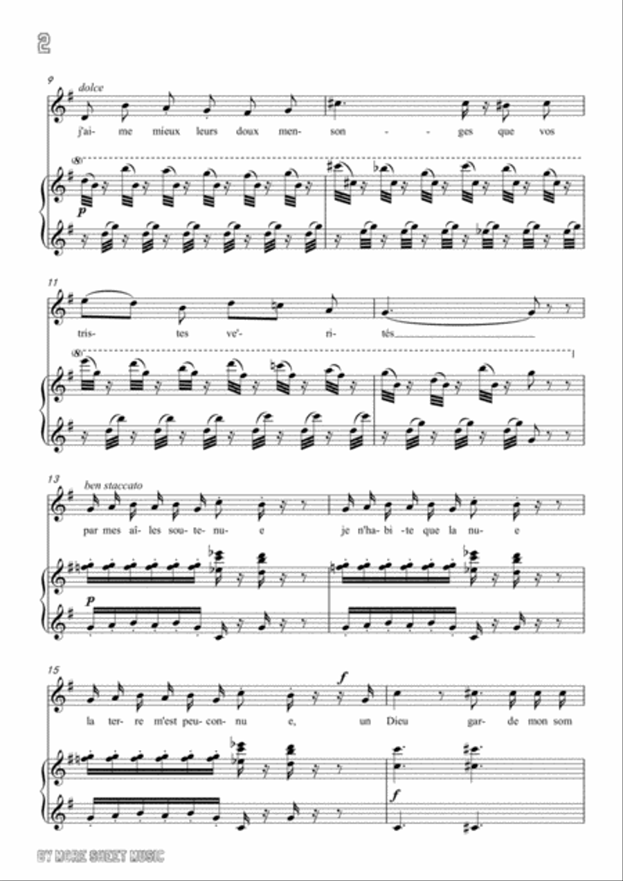 Meyerbeer-La fille de l'air in G Major,for Voice and Piano Voice Solo scores gallery preview page 4