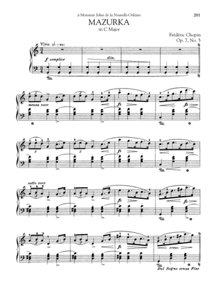Mazurka in C Major, Op. 7, No. 5