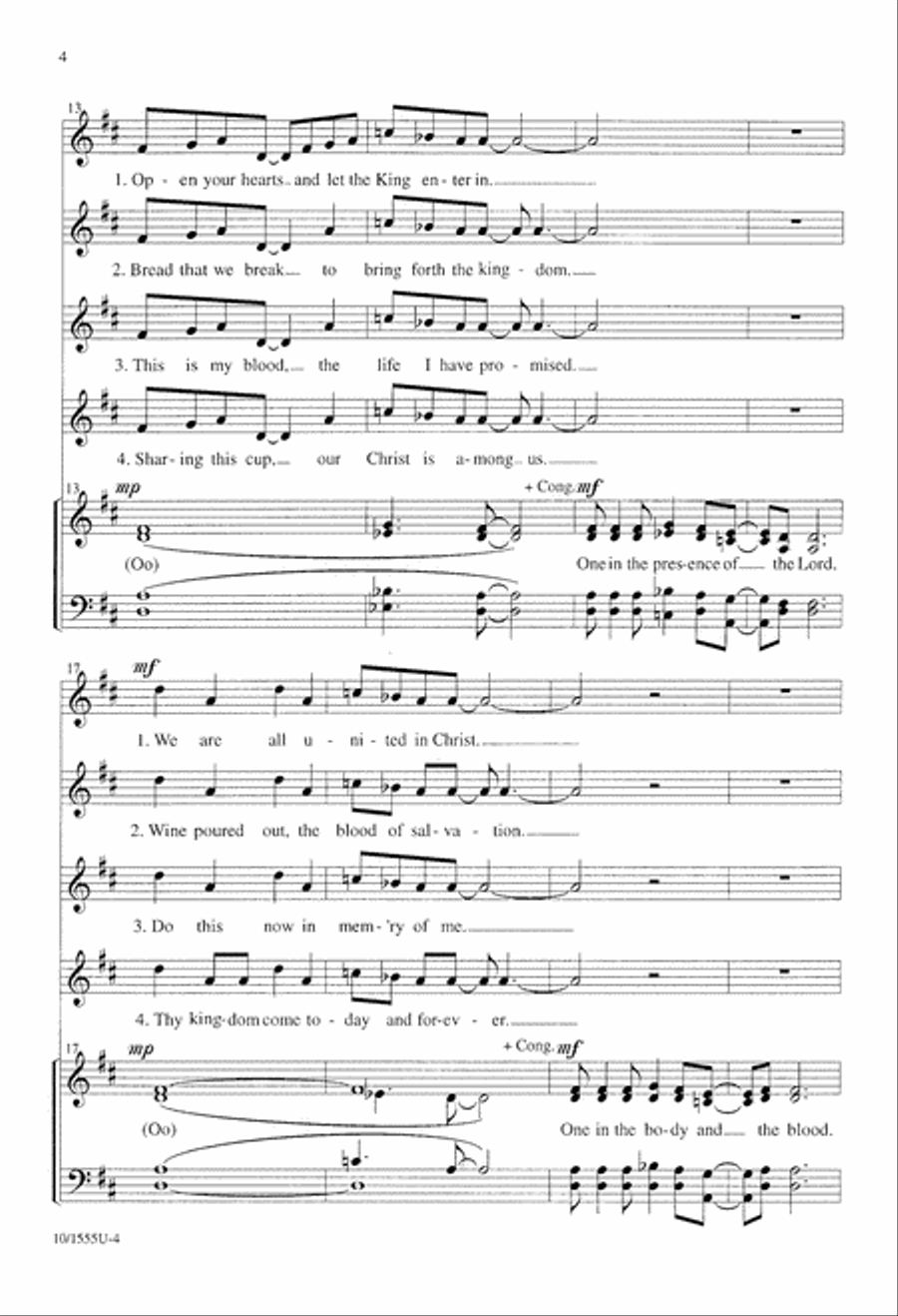 One in the Presence One in the Presence 4-Part scores gallery preview page 4