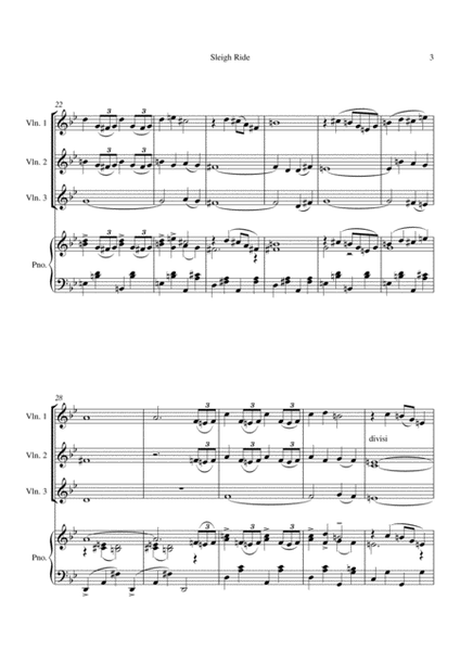 Sleigh Ride-Violin Ensemble image number null