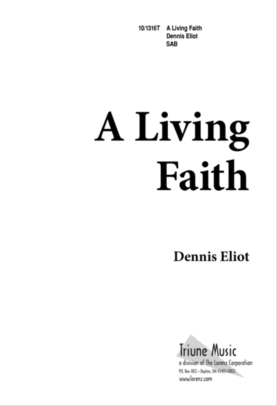 A Living Faith A Living Faith 3-Part scores gallery preview page 1