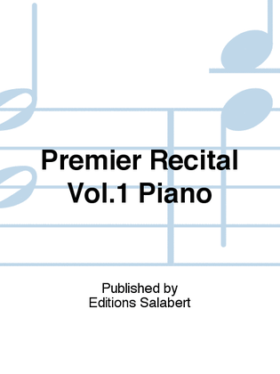 Book cover for Premier Recital Vol.1 Piano