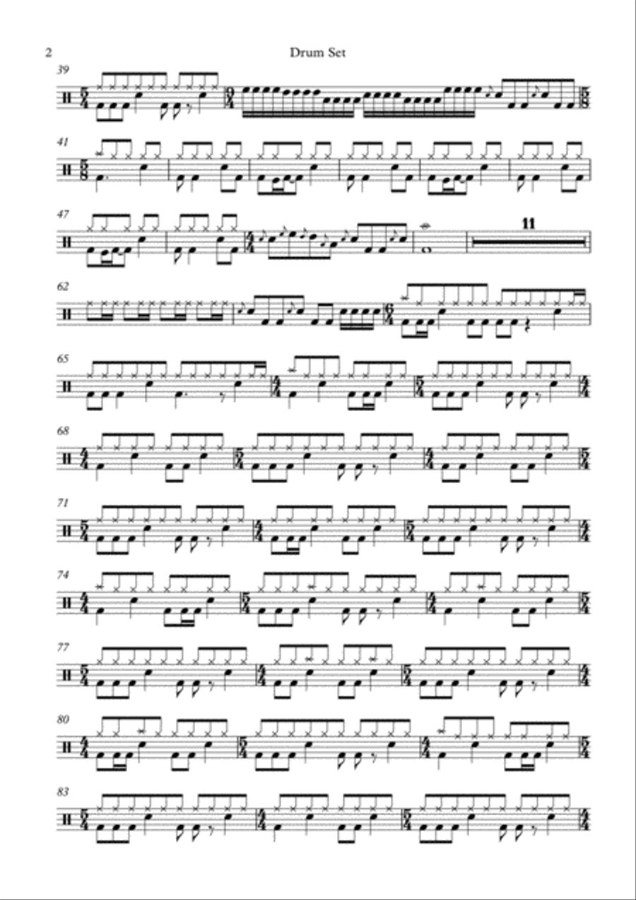 Agenda (Drum Part) Drum Set scores gallery preview page 2