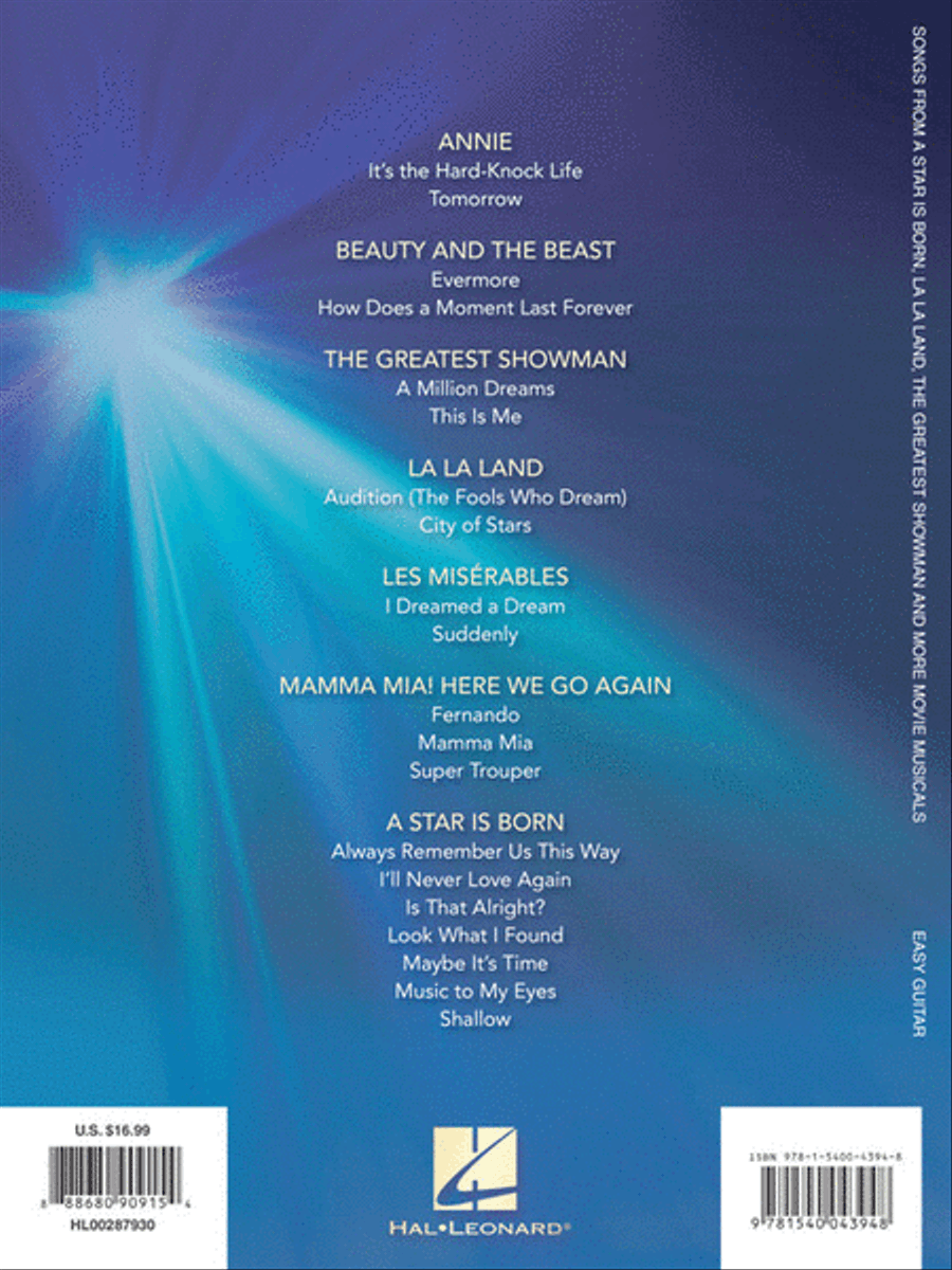 Songs from A Star Is Born, The Greatest Showman, La La Land, and More Movie Musicals Easy Guitar scores gallery preview page 6