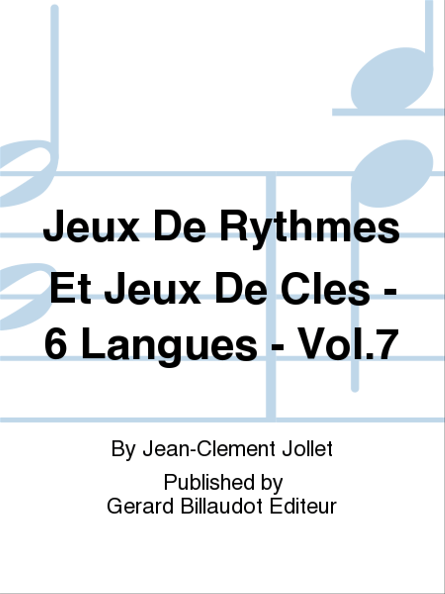 Jeux De Rythmes Et Jeux De Cles - 6 Langues - Vol. 7 Voice scores gallery preview page 1