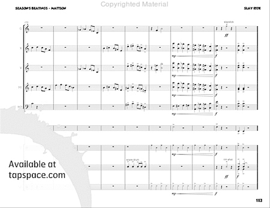 Season's Beatings Percussion Ensemble scores gallery preview page 26
