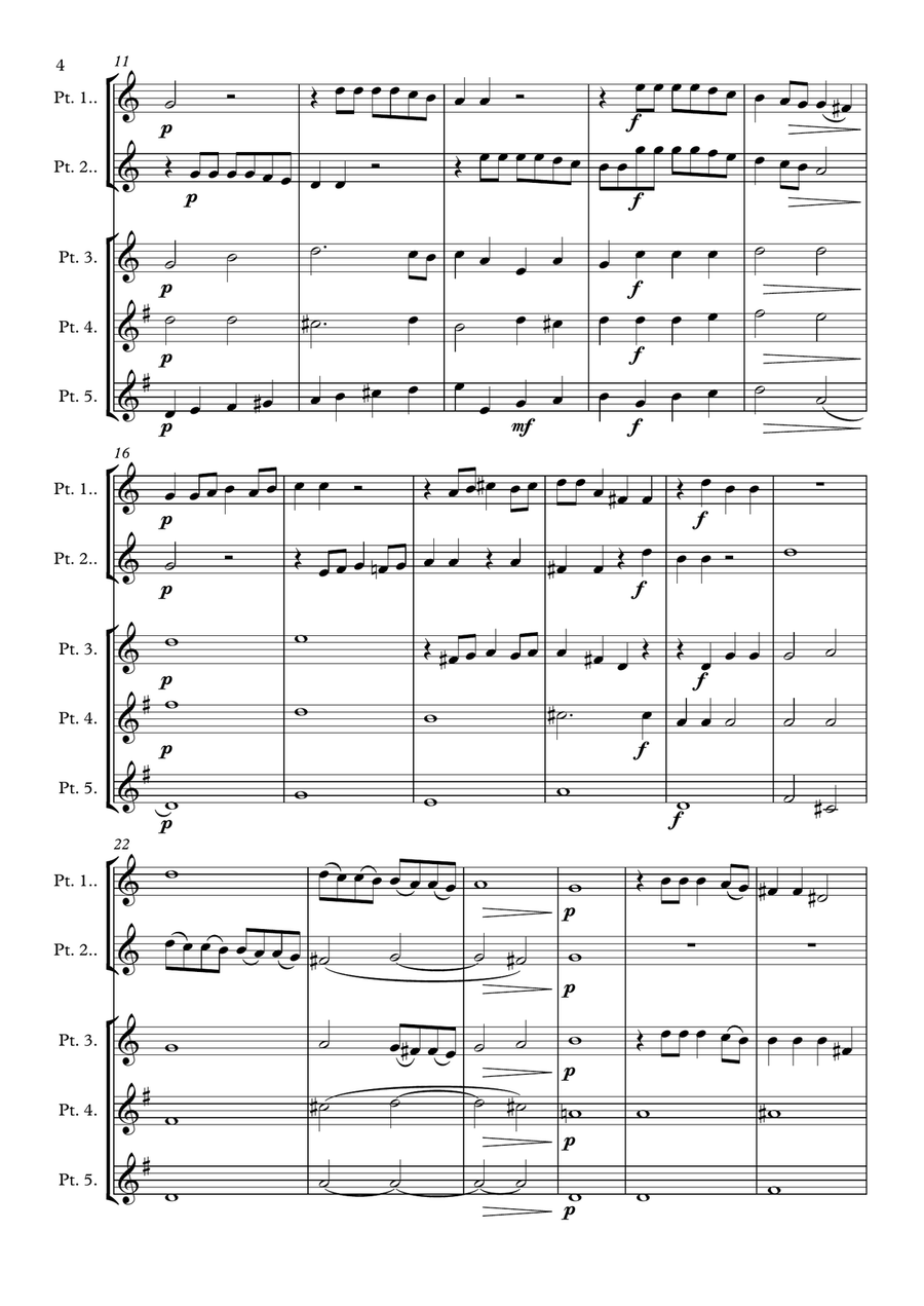 Monteverdi - The Seventh Book of Madrigals (1619) - 13. Perchè Fuggi Brass Ensemble scores gallery preview page 4