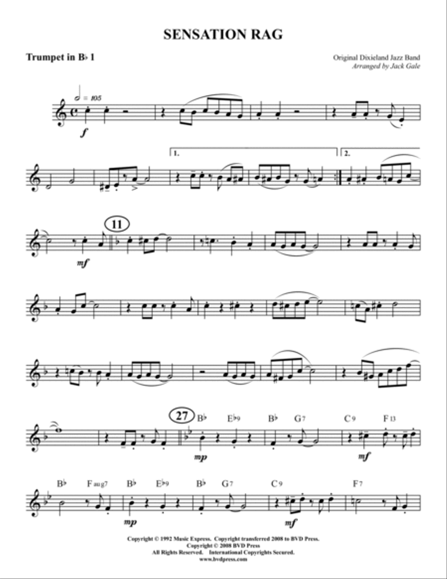 Sensation Rag Brass Quintet scores gallery preview page 5