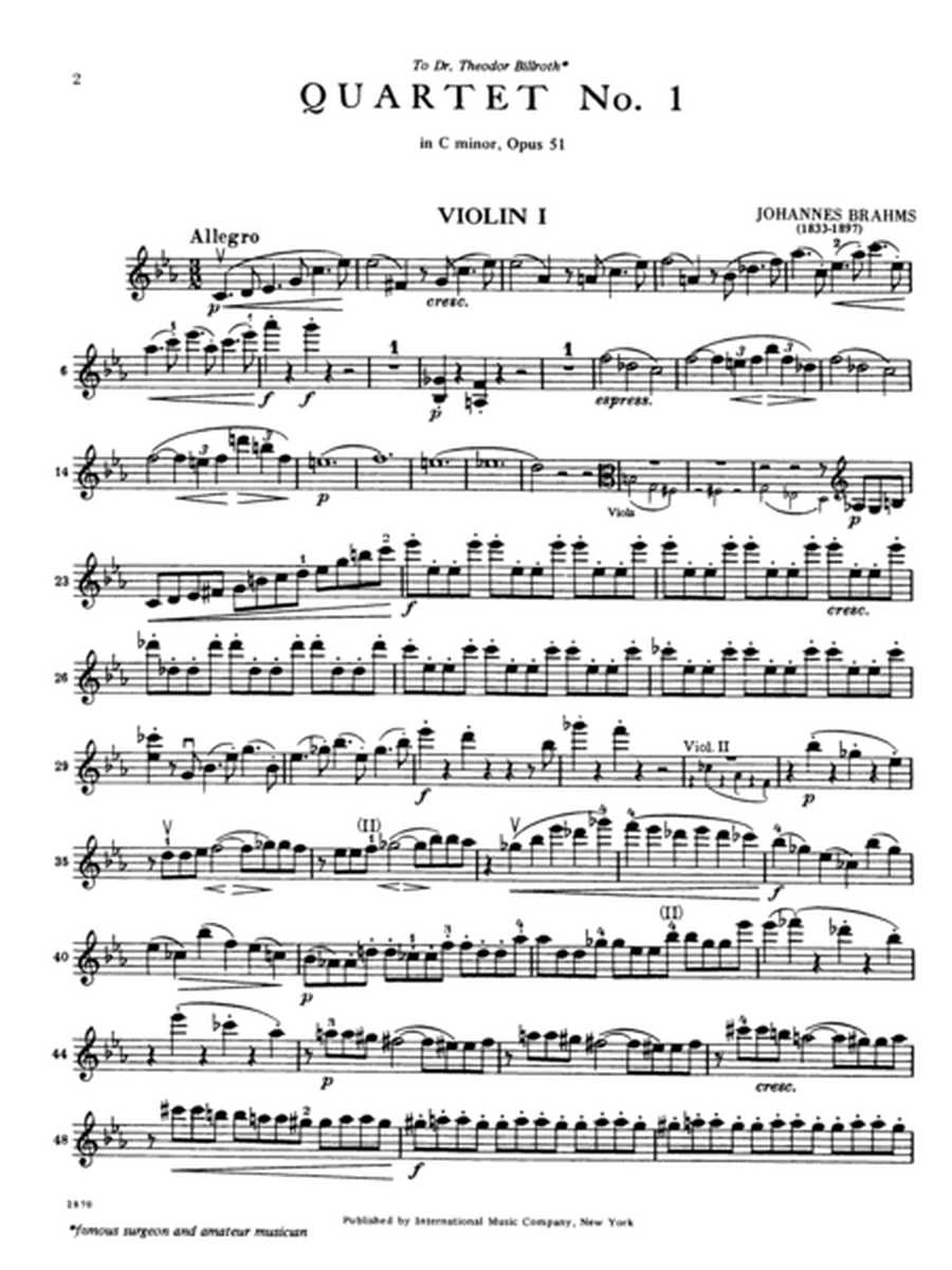 Three Quartets: Opus 51, No. 1 In C Minor; Opus 51, No. 2 In A Minor; Opus 67, No. 3 In B Flat Major
