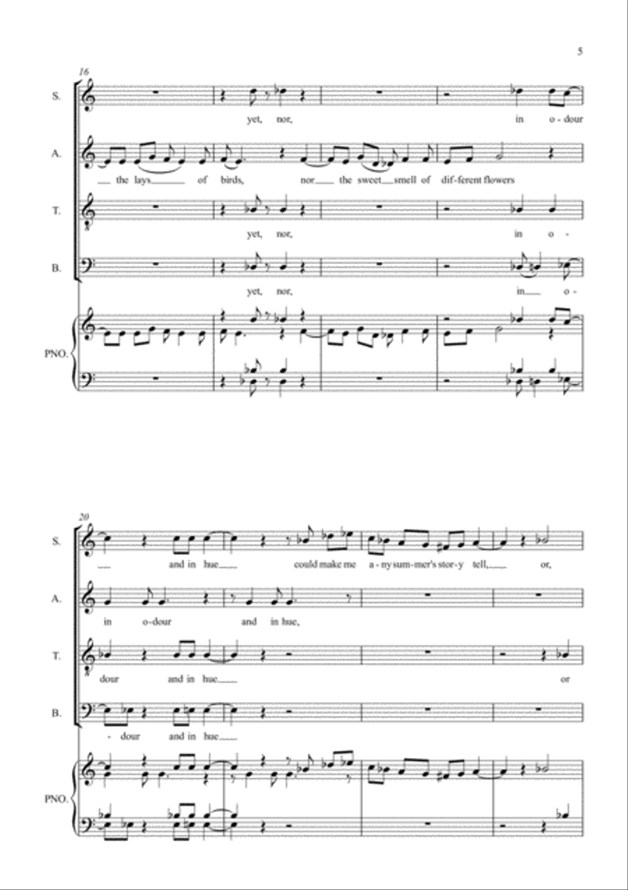 From you have I been absent in the spring 4-Part scores gallery preview page 5